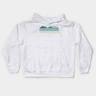 Mountain Sunset Stripes Kids Hoodie